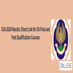 ICAI 2024 Results Direct Link for CA Final and Post Qualification Courses